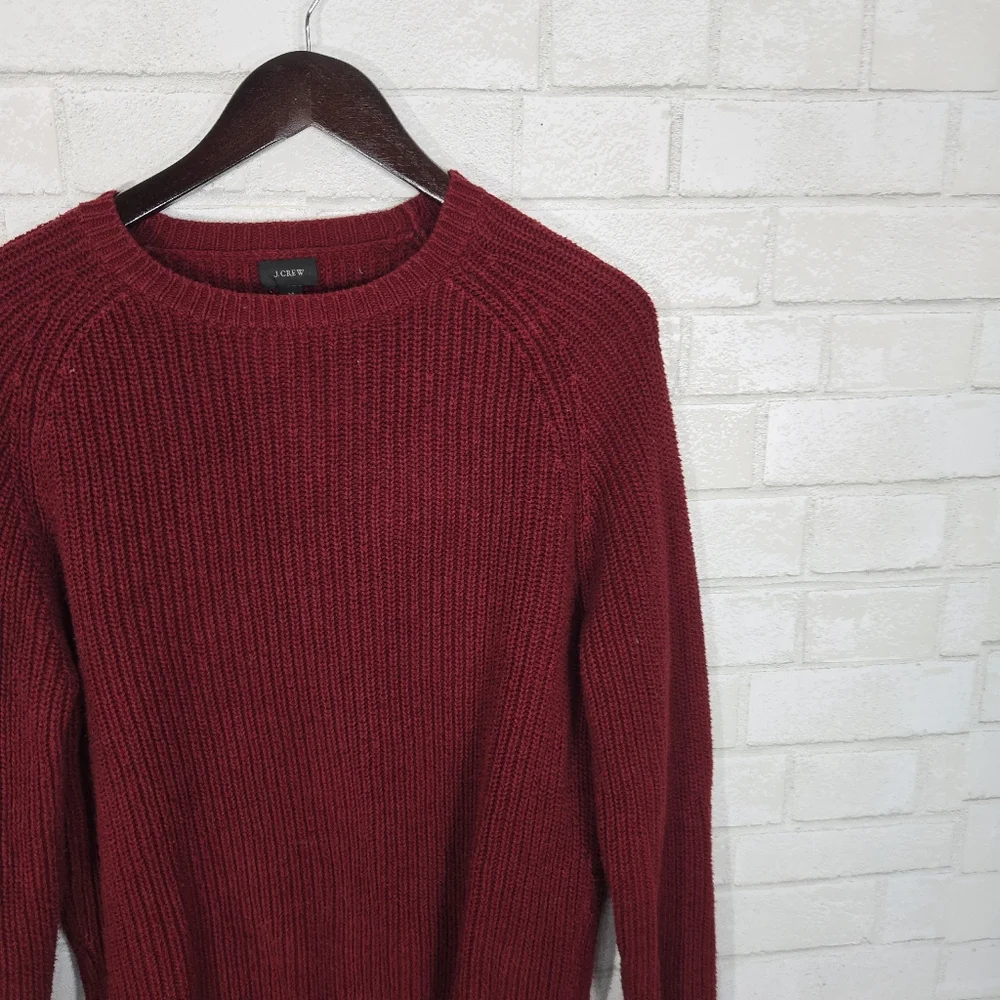 J. Crew heavy, dark red sweater